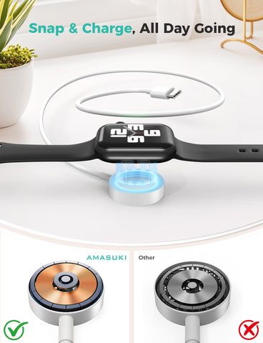 2026 Upgraded USB C for Apple Watch Charger Magnetic Fast Charging Cable Portable Wireless Charging Compatible with iWatch Series 11/10/9/8/7/6/5/4/3/2