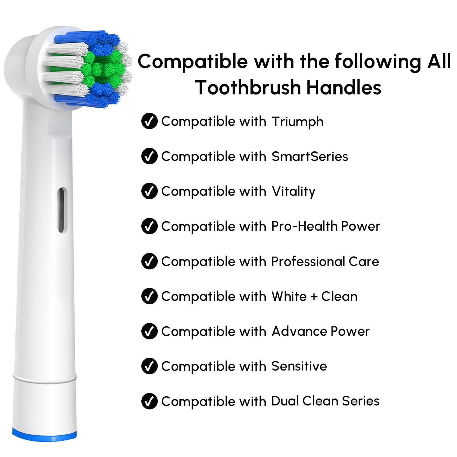 Replacement Toothbrush Heads Compatible with Oral B Braun, 12 Pcs
