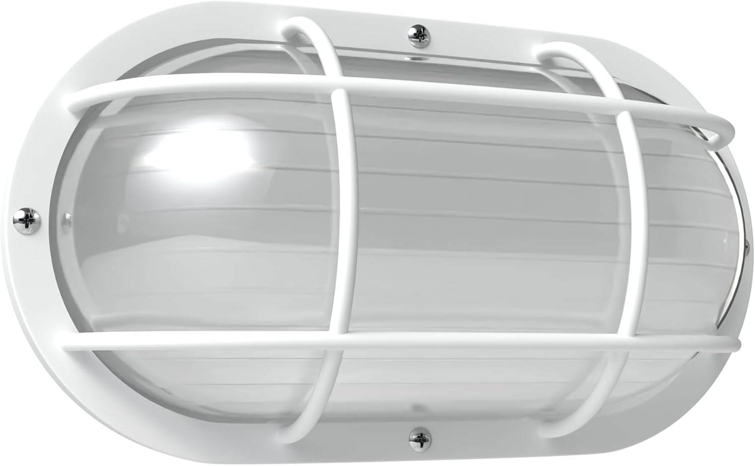 KASTLITE Grid White Nautical Bulkhead Light Fixture, 9.5W 4000K LED