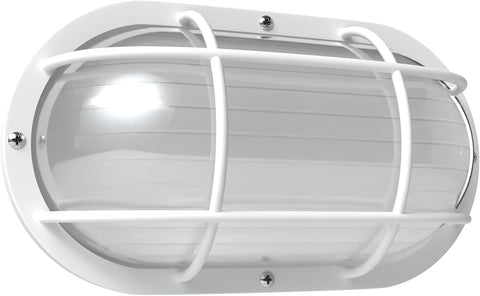 KASTLITE Grid White Nautical Bulkhead Light Fixture, 9.5W 4000K LED