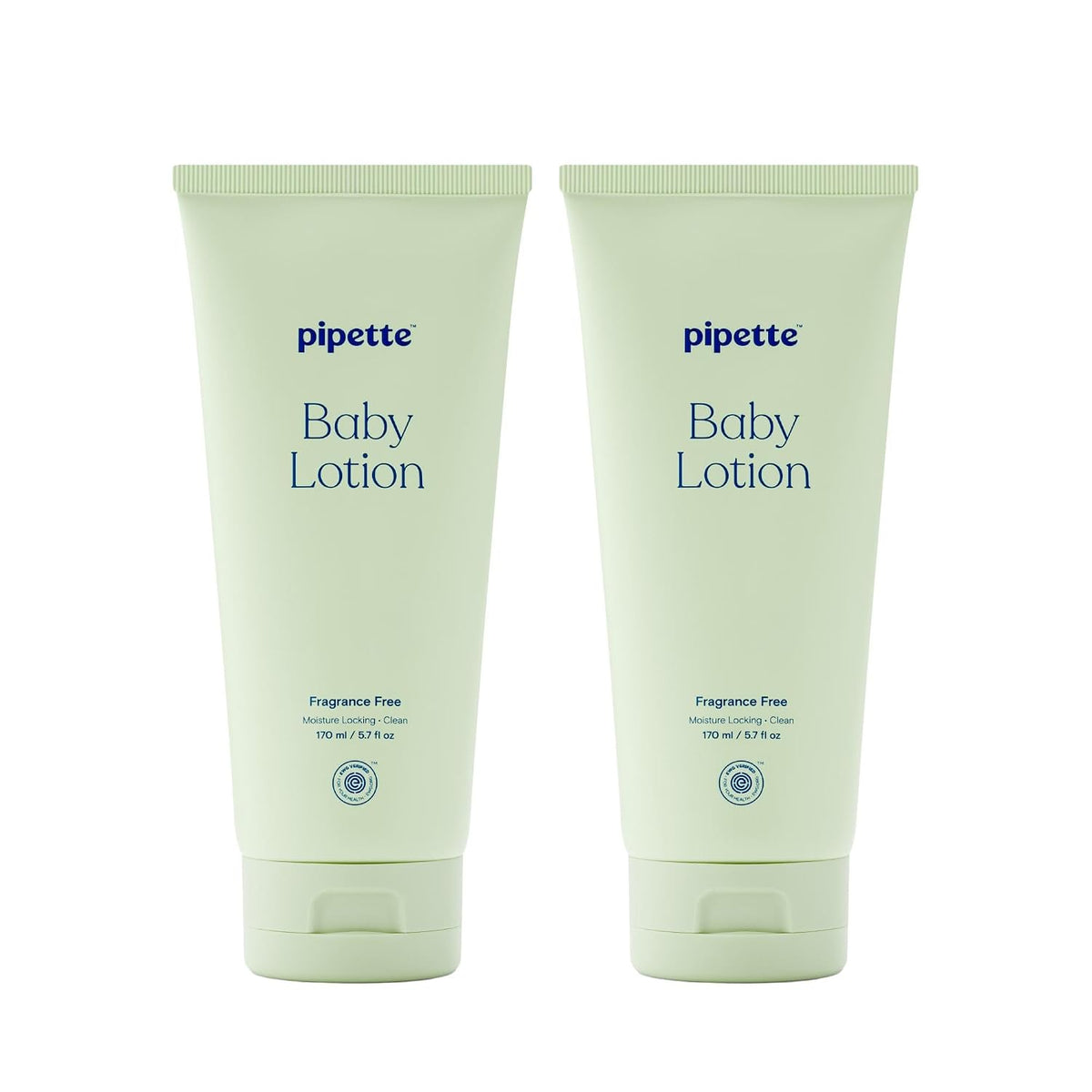 Pipette Baby Lotion, Fragrance Free, 5.7 fl oz (Pack of 2)