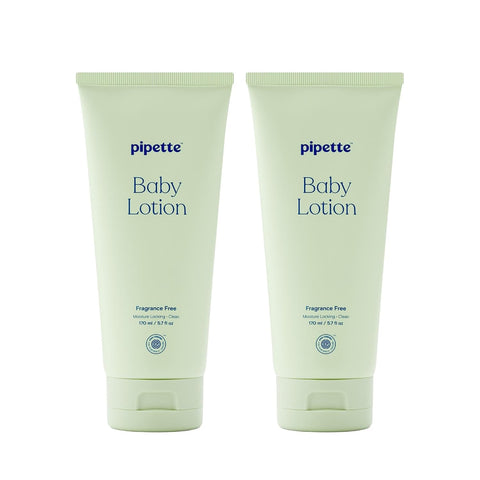 Pipette Baby Lotion, Fragrance Free, 5.7 fl oz (Pack of 2)