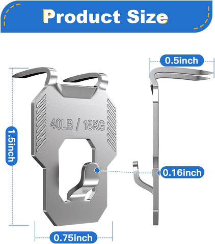 20Pcs Claw Drywall Picture Hanger Heavy Duty Hanging Wall Hooks