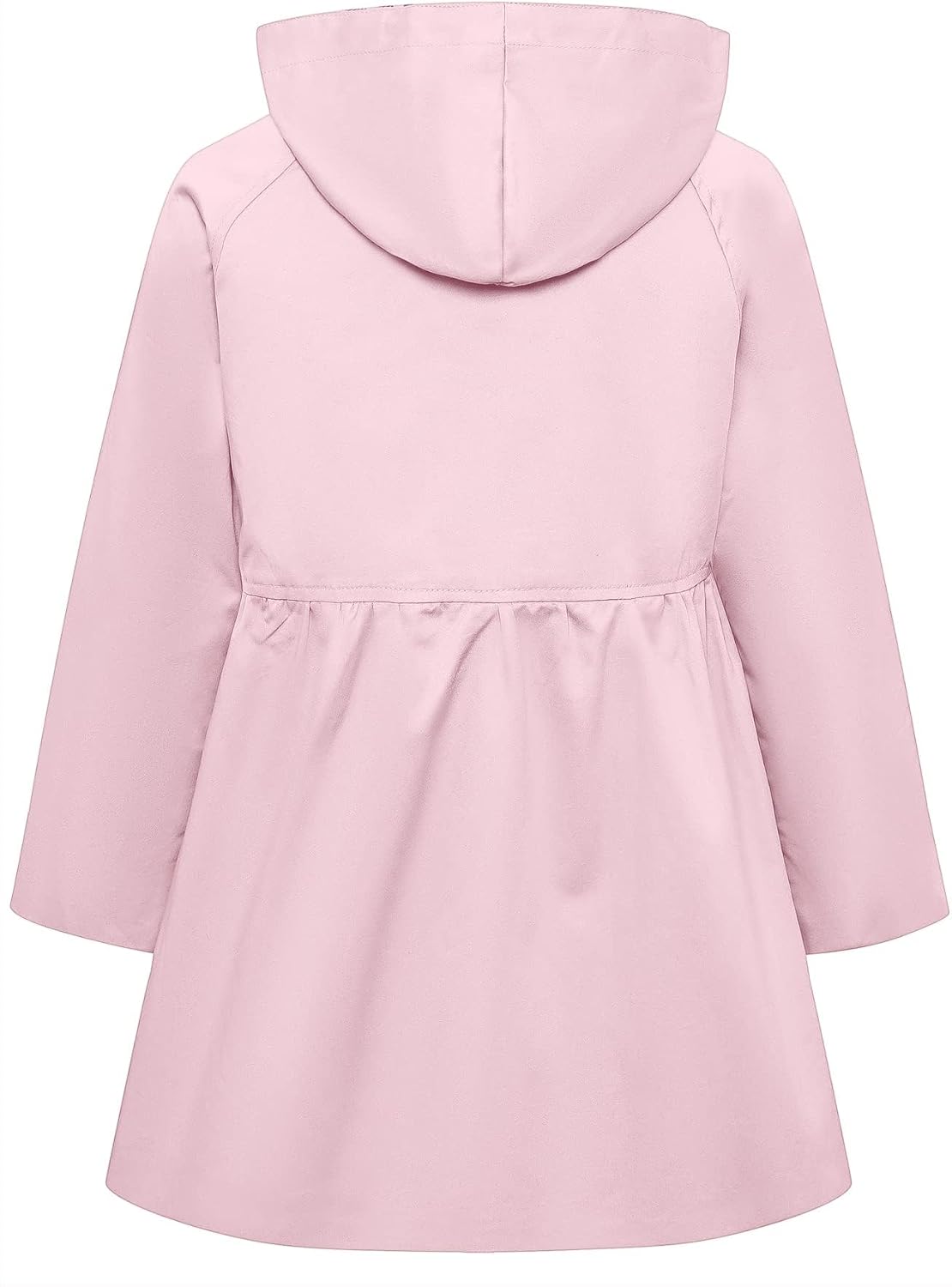 Betusline Girl's Single Breasted Trench Coat Hooded Dress Coat Outerwear