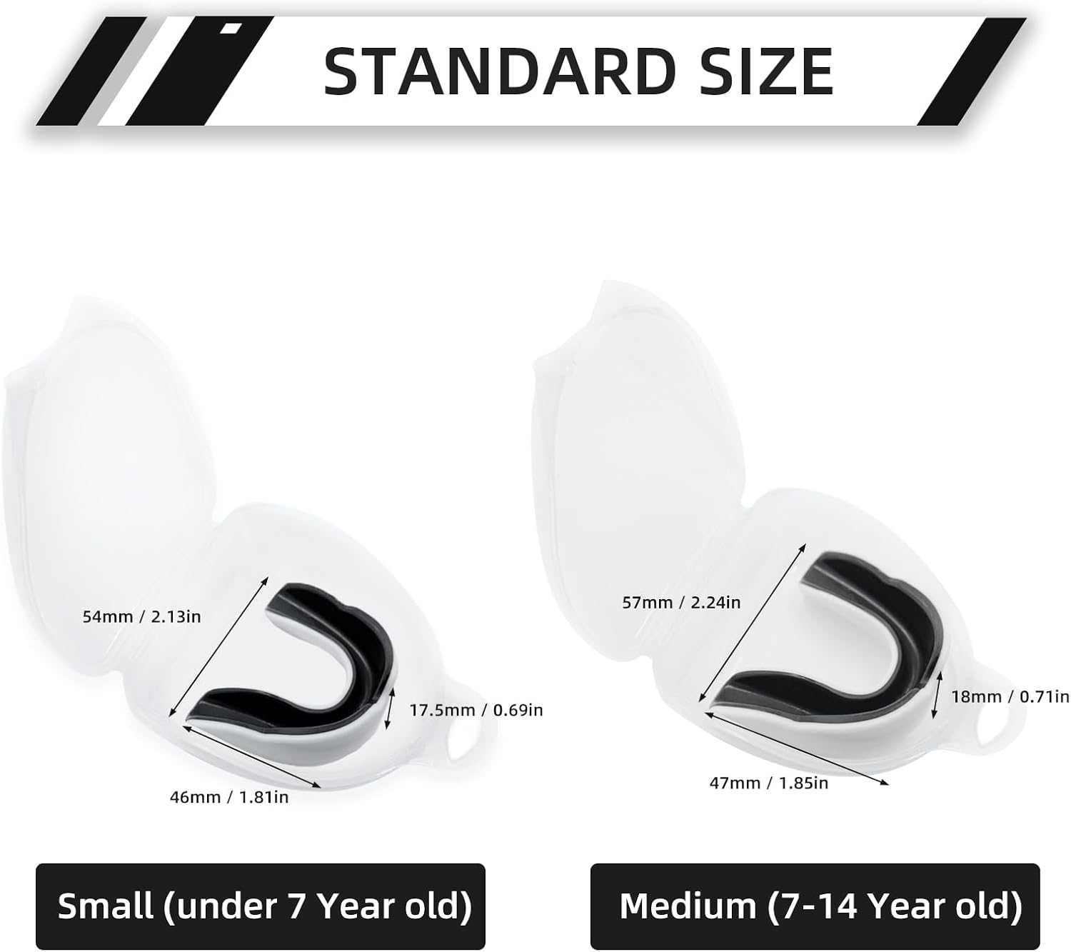 LPONJAR Moldable Sports Mouth Guard for Toddler Kids Youth, 5 Pack