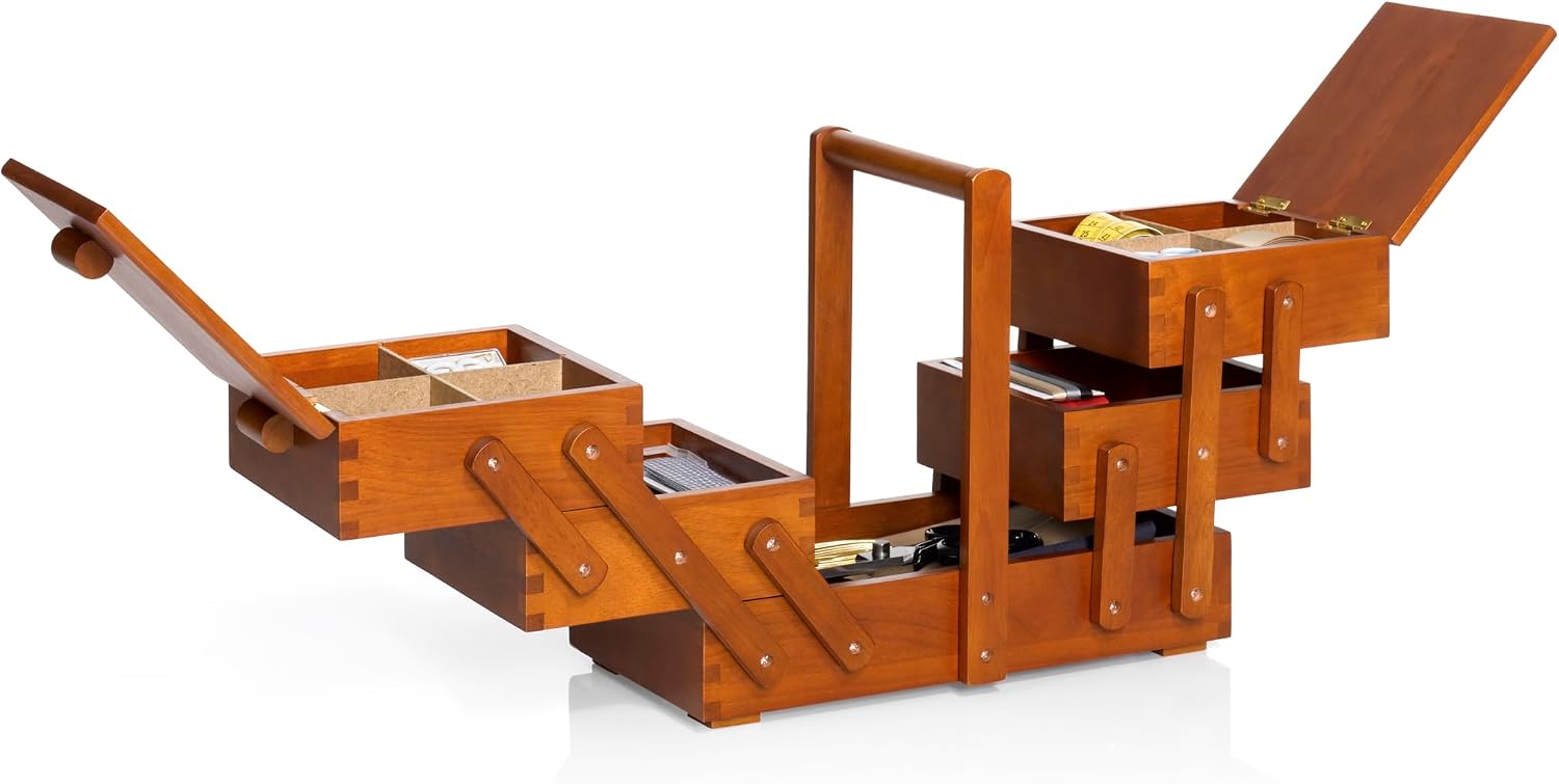 Prym Wooden Sewing Box, White
