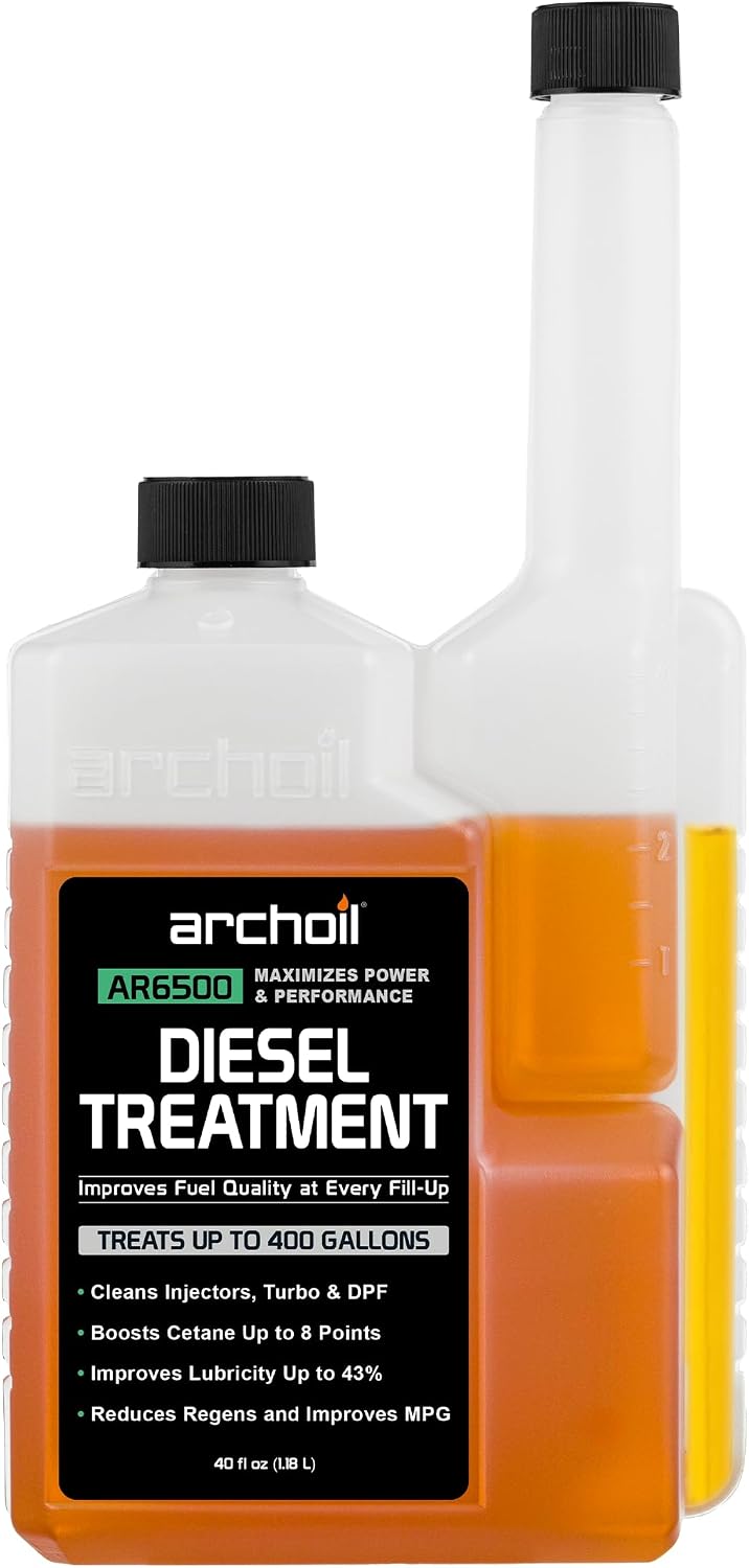 Archoil AR6500 Diesel Treatment (40 oz) Treats 400 Gallons, Diesel Fuel Additive - Lubricity Improver, Injector Cleaner, DPF & Turbo Deposit Control, Cetane Booster