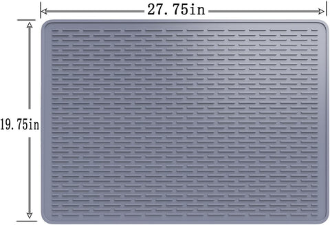 Silicone Stove Top Cover and Mat for Ceramics, 27.75"x19.75" - Multipurpose, Gray