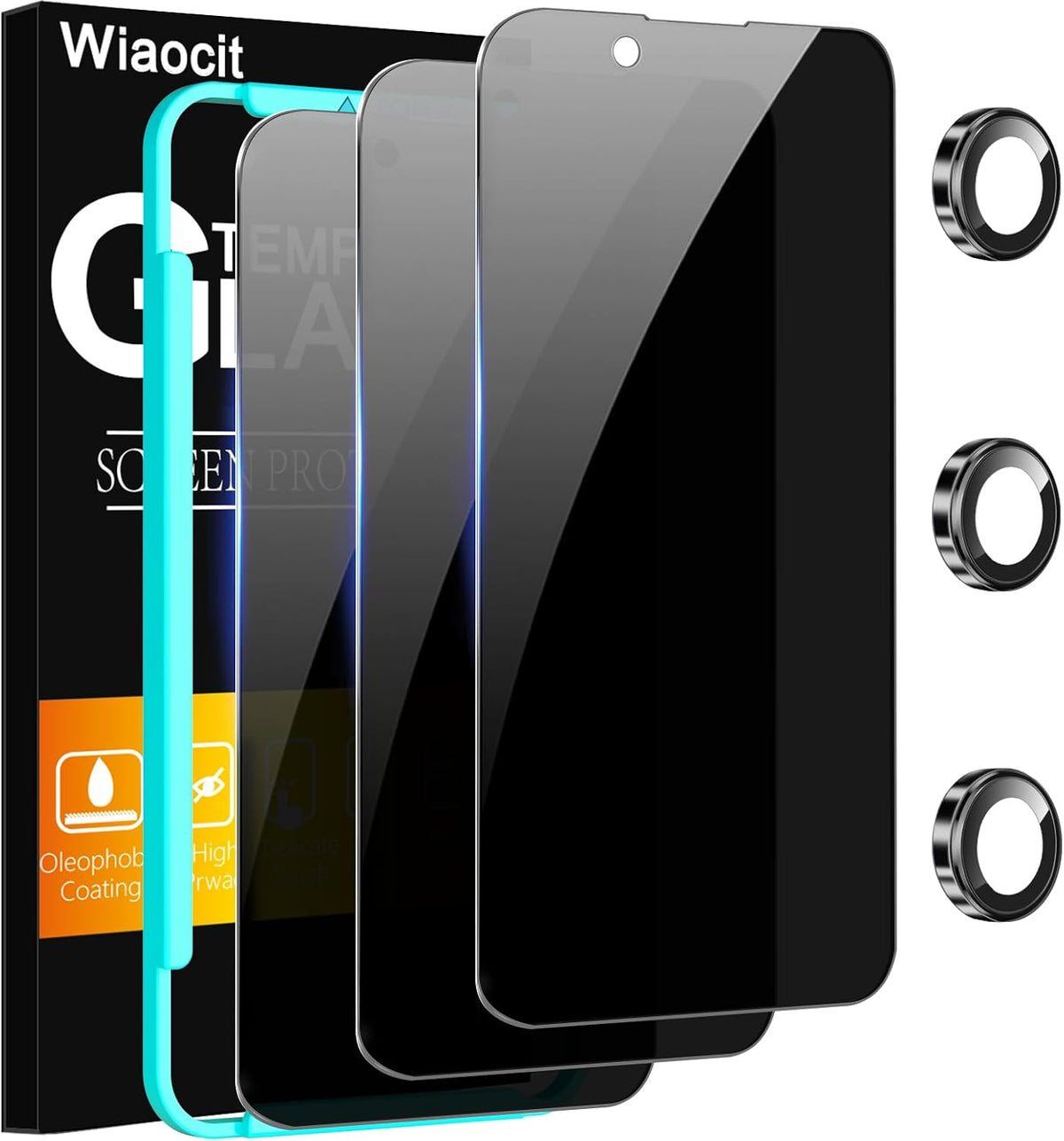 Wiaocit Tempered Glass Privacy Screen Protector for iPhone 16e/iPhone 17e