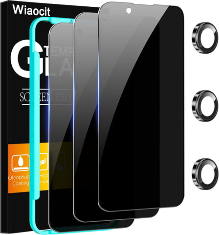 Wiaocit Tempered Glass Privacy Screen Protector for iPhone 16e/iPhone 17e