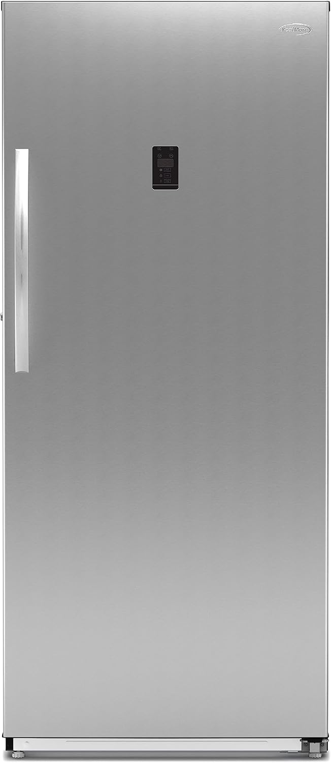 KoolMore 21 cu. ft. Upright Convertible Freezer/Refrigerator, 2-in-1 Appliance, Great Storage for Fresh or Frozen Food and Drinks, Clear Shelves and Drawers [Silver] (KM-RUF-21S)