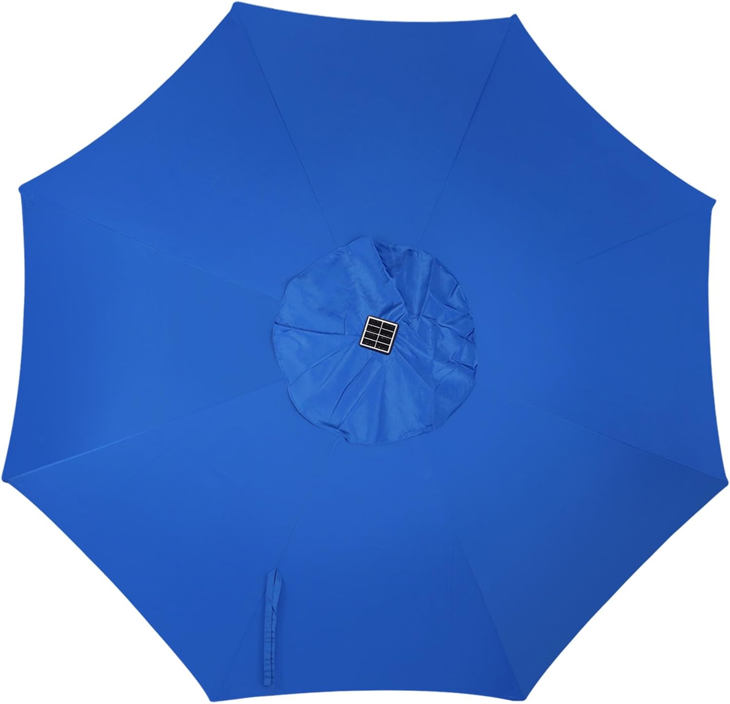 Blissun 9 ft Solar Umbrella, Patio Umbrella with 32 LED Lights, Table Market Umbrella, Outdoor Umbrella for Garden, Deck, Backyard, Royal Blue
