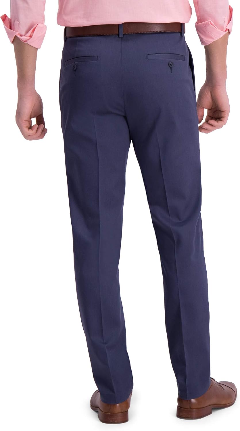 Haggar Men's Slim-Straight Fit Iron Free Premium Khaki Casual Pant