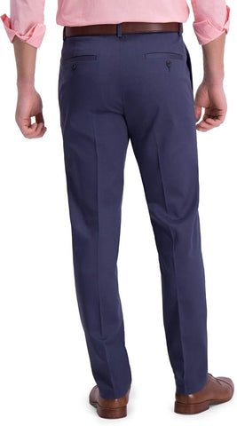Haggar Men's Slim-Straight Fit Iron Free Premium Khaki Casual Pant