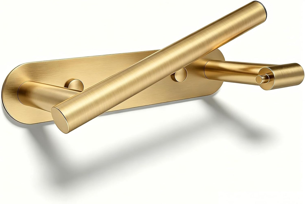 SetSail Toilet Paper Holder Adhesive or Screw-in Gold