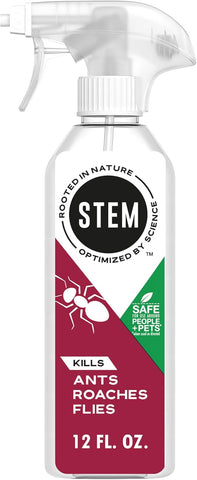 STEM Plant-Based Bug Spray, Ant, Roach, Fly Killer Indoor Outdoor, 12 oz