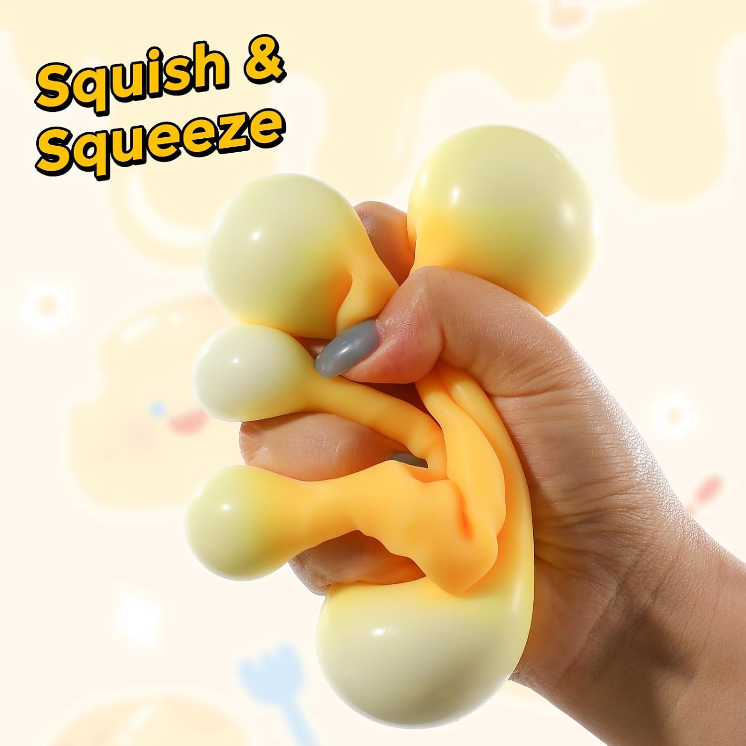 Big Cheese Squishy (10cm), Jumbo Squishy Cheese Block Stress Relief Fidget Toy,Large Size Viral Squeeze Toys for Holiday & Birthday Gifts (4 Inch)