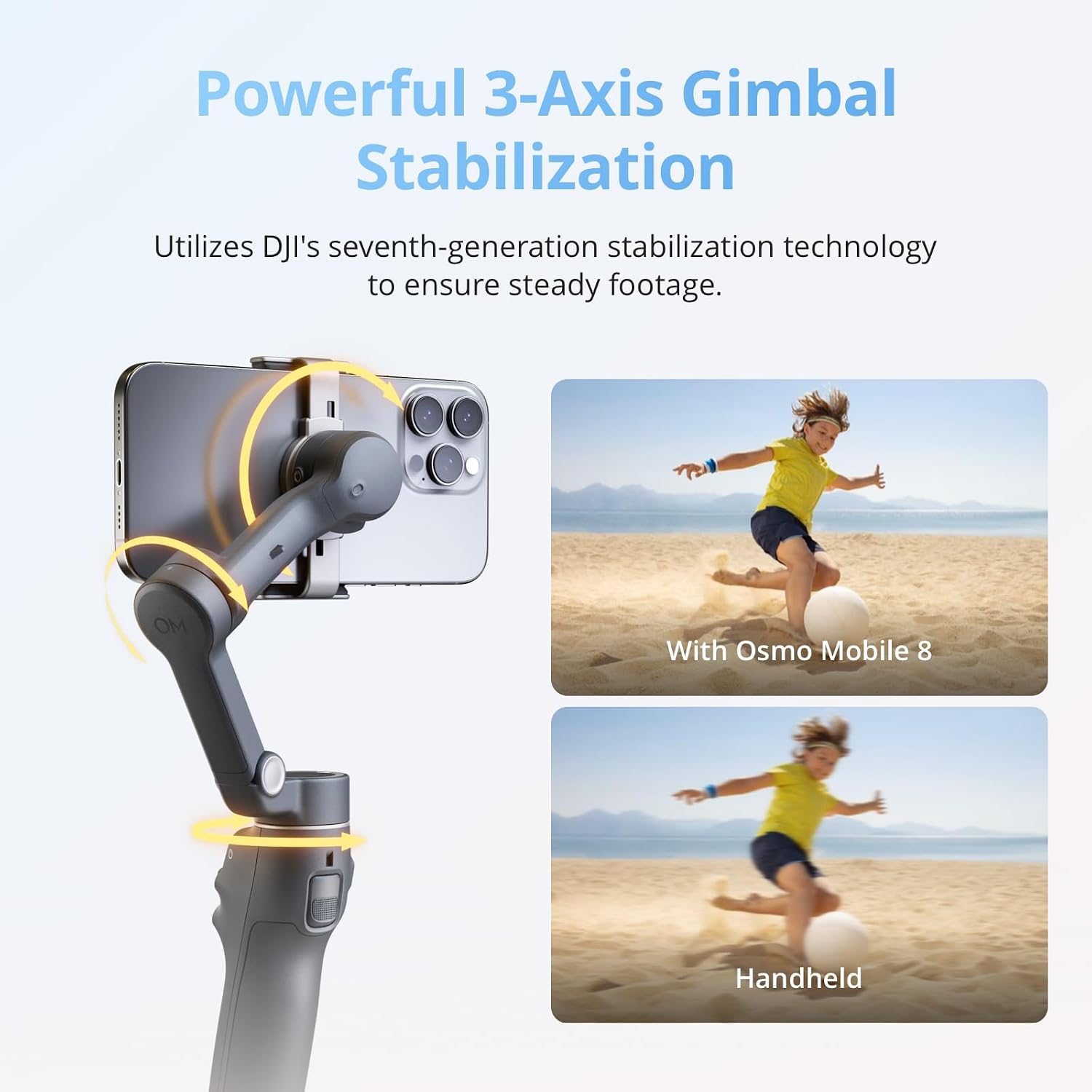 DJI Osmo Mobile 8 Standard Combo, Gimbal Stabilizer for Phone