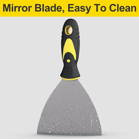 Rerdeim 5Pcs Putty Knife, Set, 1" 2" 3" 4" 5" Scraper, Spackle Knife, Paint Scraper, Scraper Tool, No Rusting, Perfect For Repairing Drywall, Removing Wallpaper, Mud, Plaster Scraping