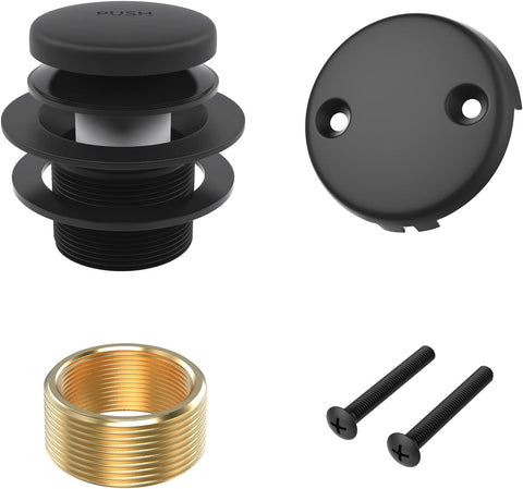 Citymoor Matte Black Bath Tub Drain and Overflow Kit, Bathtub Drain Stopper