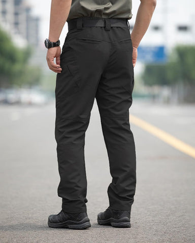 Men's Stretch Tactical Pants Waterproof Ripstop Fabric Cargo Pants Lightweight Casual Hiking Outdoor Work Pants (No Belt)