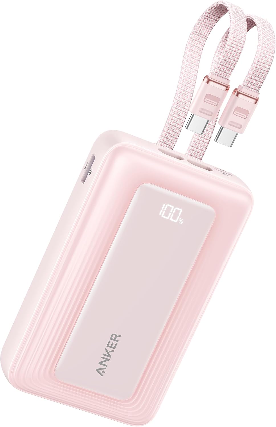 Anker Power Bank,20,000mAh 45W Portable Charger,Dual Built-in USB-C Cables