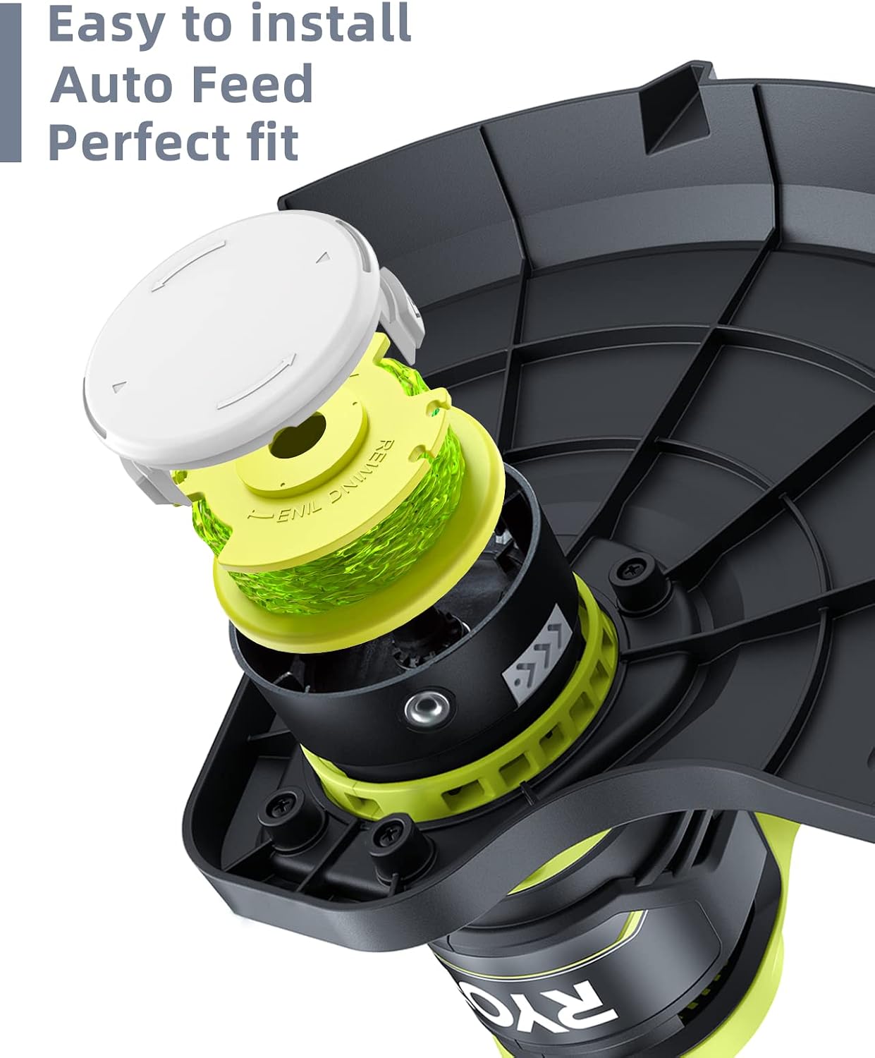 0.080" Weed Wacker String Replacement Compatible with Ryobi ONE+, AC80RL3