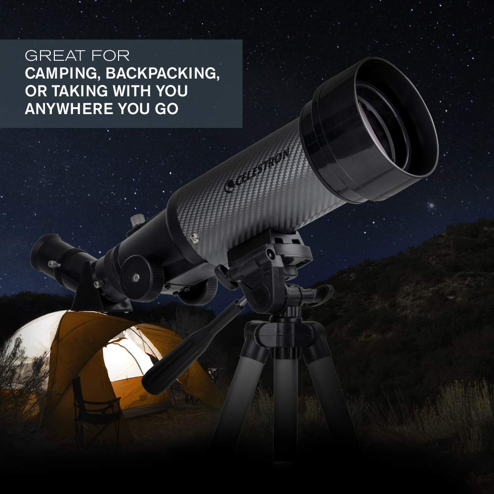 Celestron - 70mm Travel Scope DX - Portable Refractor Telescope - Fully-Coated Glass Optics - Ideal Telescope for Beginners - BONUS Astronomy Software Package - Digiscoping Smartphone Adapter