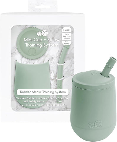 ezpz Mini Cup + Straw Training System (Sage) - 9 Months+