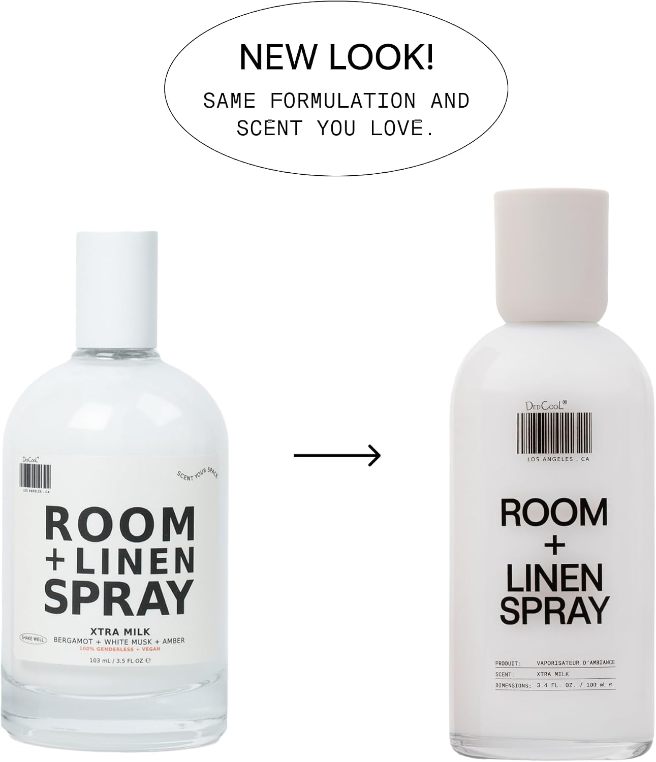 DedCool, Room + Linen Spray in Xtra Milk, Essential Oil Infused, 3.4 fl oz