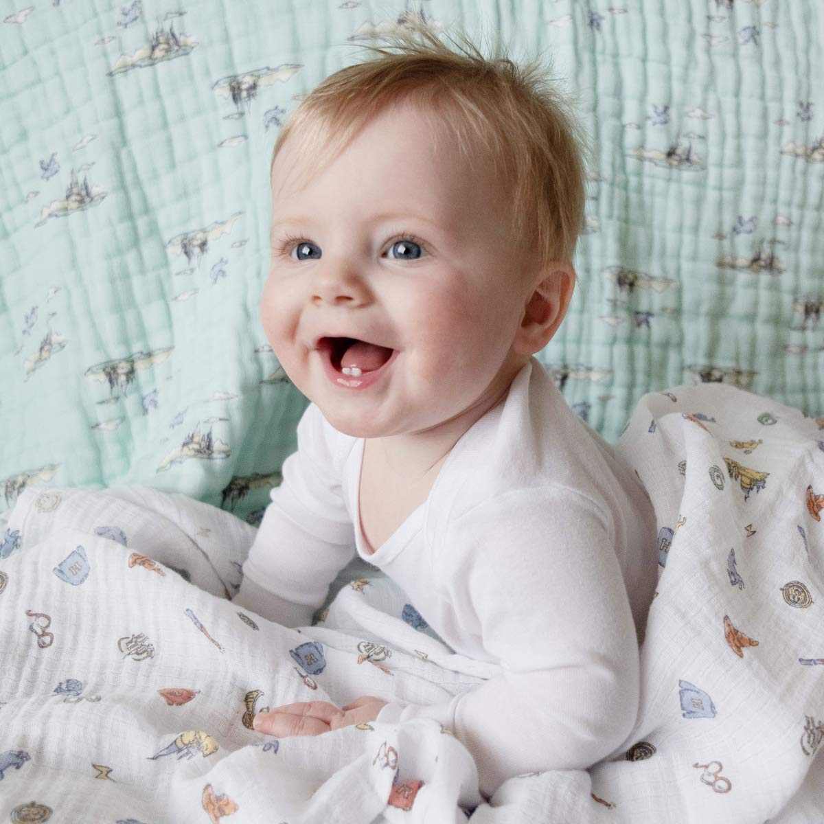 aden + anais Dream Blanket-Muslin Baby Blankets for Girls & Boys-Ideal Lightweight Newborn Nursery & Crib Blanket-Unisex Toddler & Infant Bedding-Shower & Registry Gift, Hogwarts Essentials