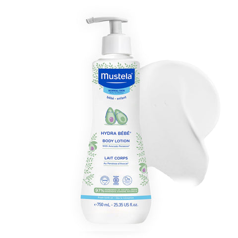 Mustela Hydra Bebe Body Lotion - Daily Moisturizing Baby Lotion with Natural Avocado, Jojoba & Sunflower Oil – Various Sizes