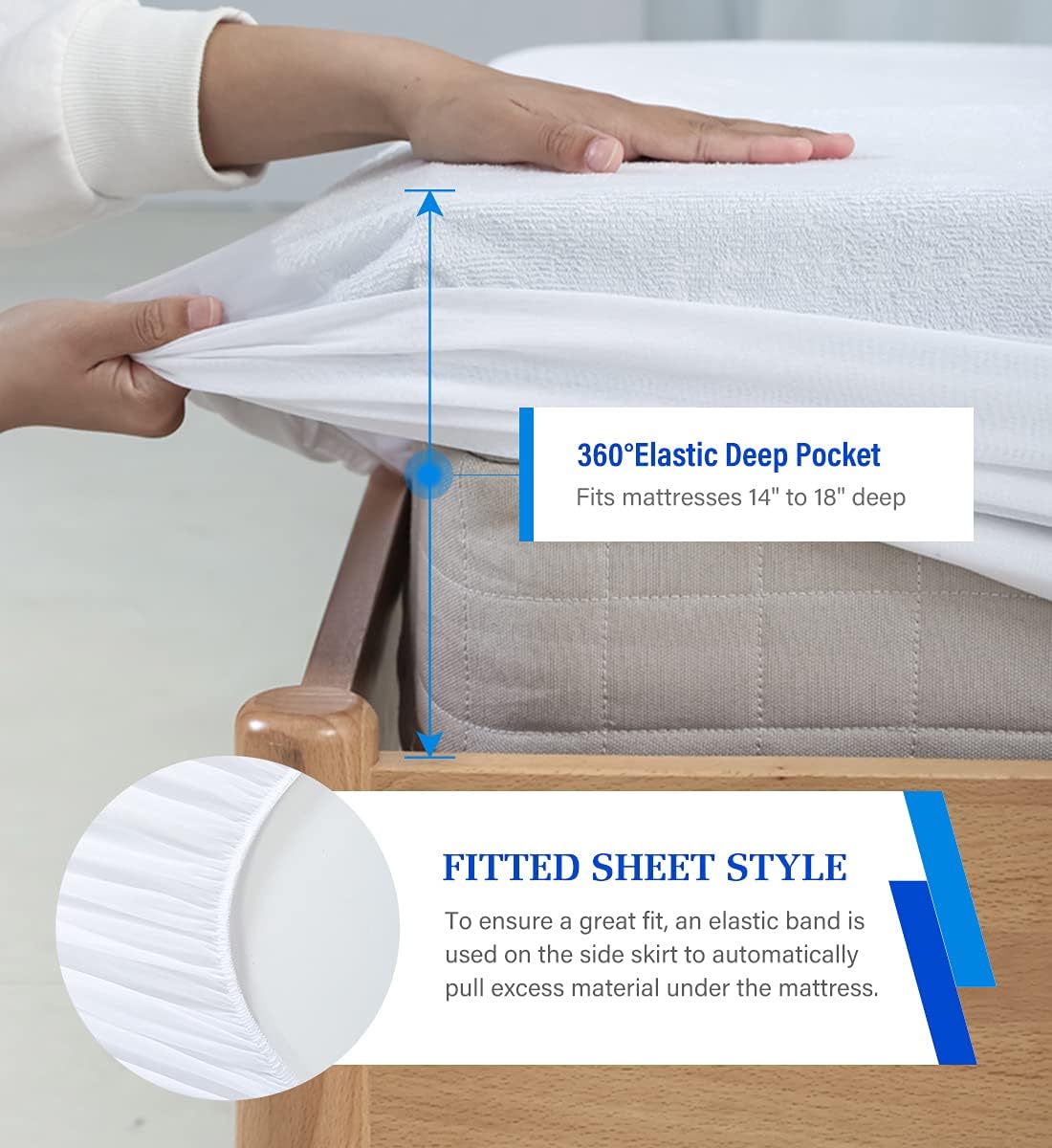 Twin Mattress Protector Waterproof for Kids Mattress Pad Cover 39 x 75