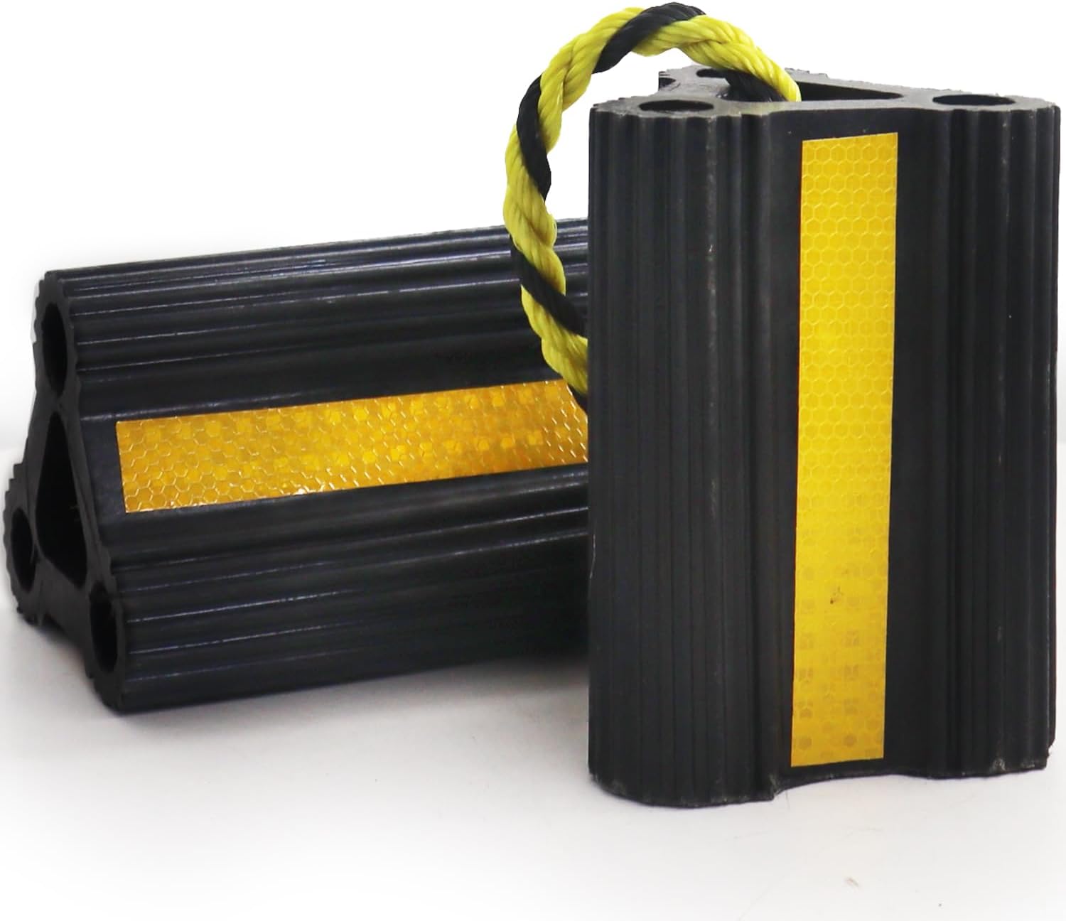 Wheel Chock for RV Trailer Camper Truck Car 1pair 2pack with Rope