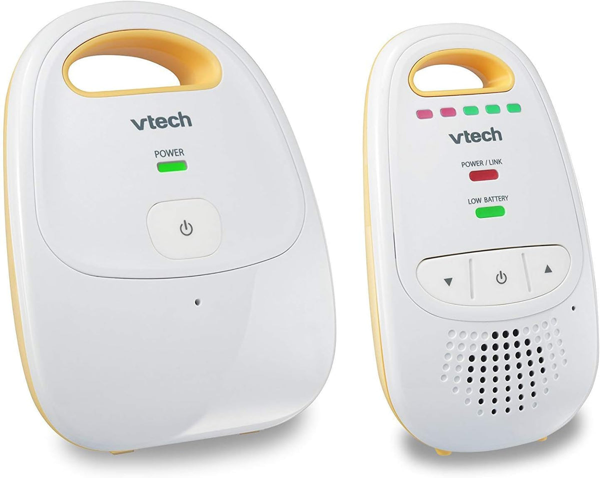 VTech Audio Baby Monitor — No Static DECT 6.0, No WiFi, Hack-Proof | 8Hr Battery, Belt Clip, 1000ft Range, 5-Level Sound Indicator | DM111