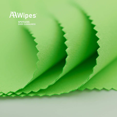 AAwipes Guitar Cloths Microfiber Green 3pcs 12"x12" Plush Polishing Cloths