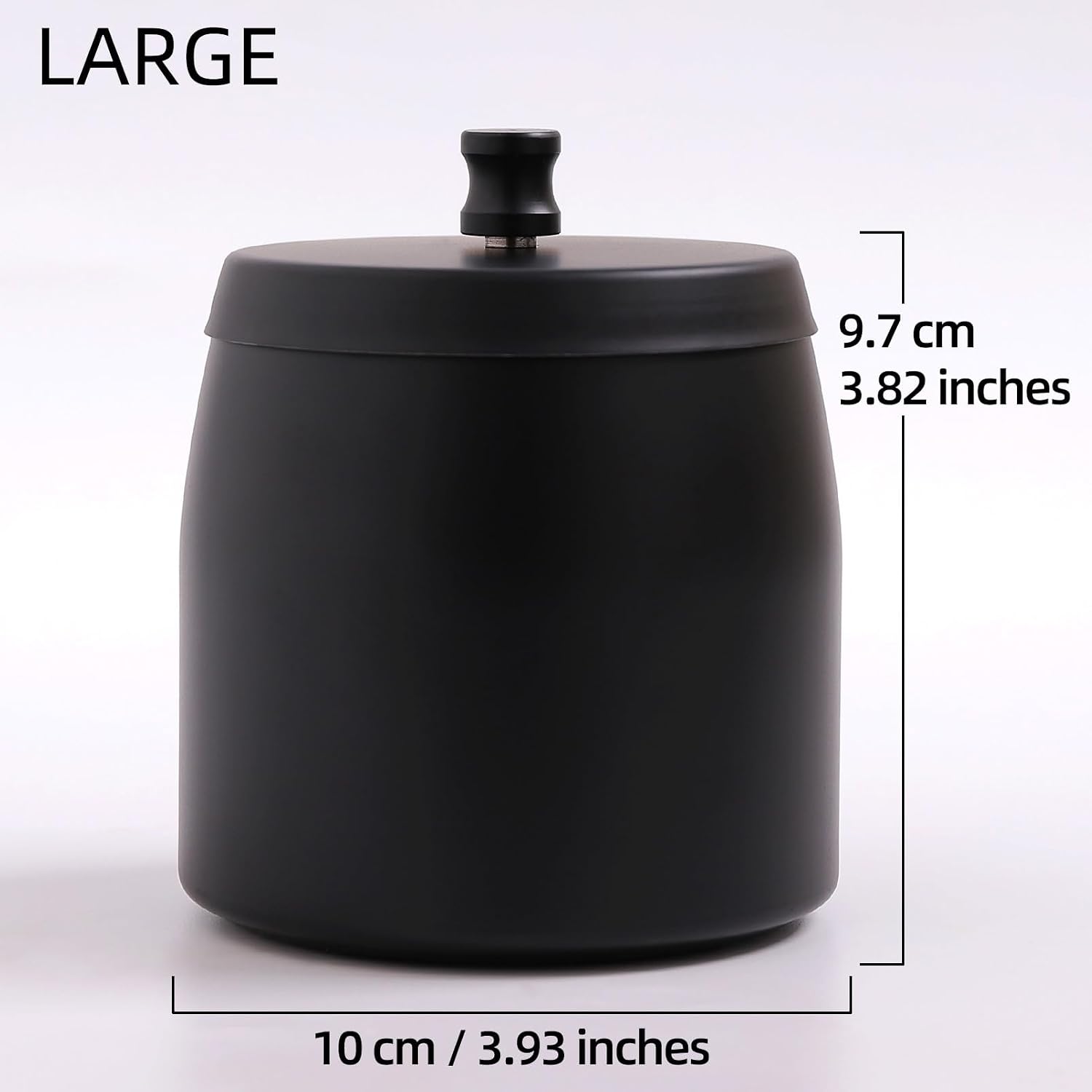 Large Ashtray with Lid for Cigarette, Stainless Steel Smokeless Odorless Windproof Ash tray for Home Office Tabletop Outside Patio Outdoor Balcony(3.93"x3.2"x3.82")