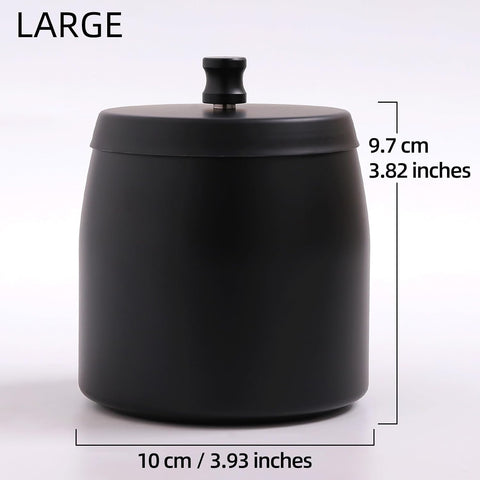 Large Ashtray with Lid for Cigarette, Stainless Steel Smokeless Odorless Windproof Ash tray for Home Office Tabletop Outside Patio Outdoor Balcony(3.93"x3.2"x3.82")