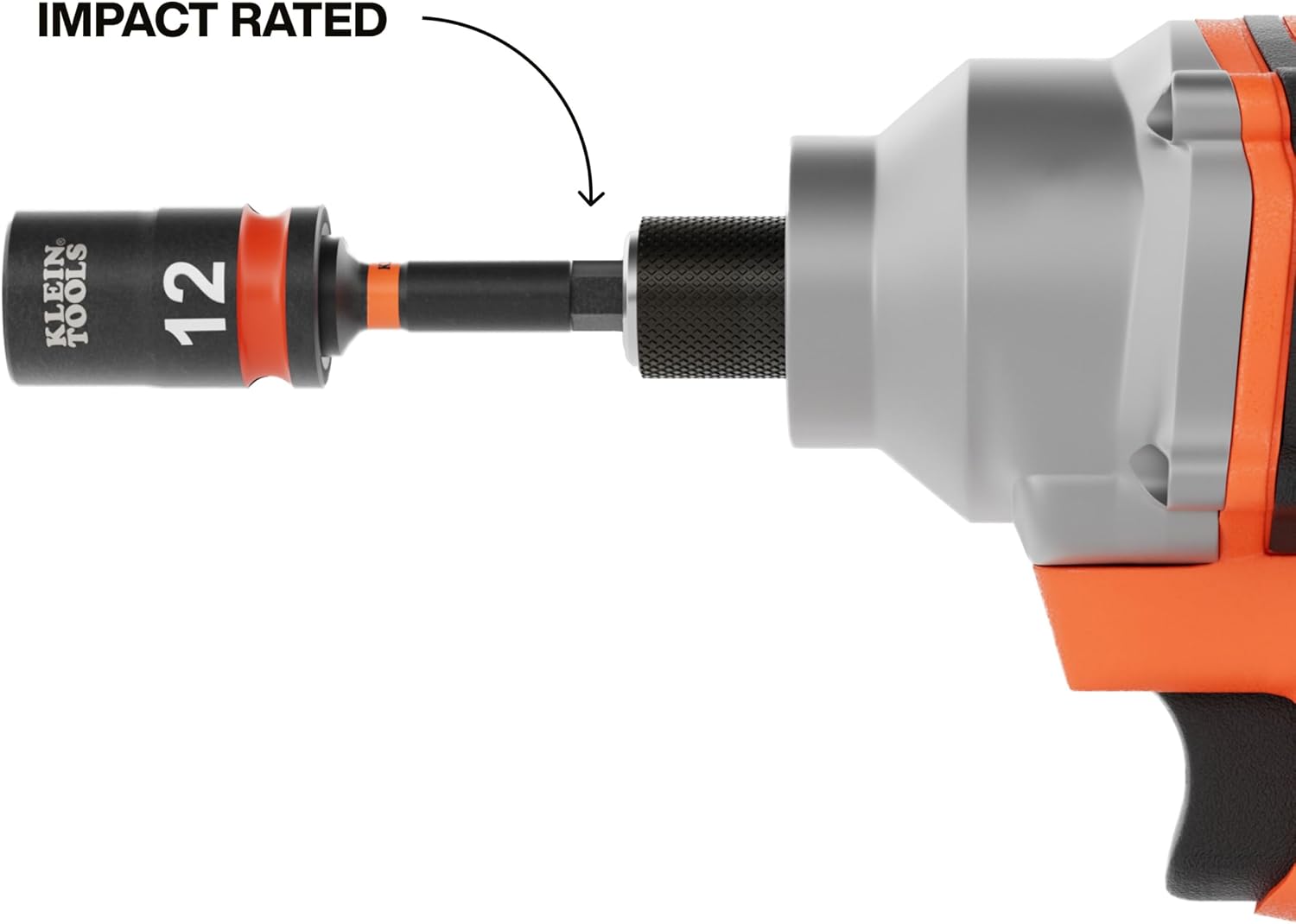 Klein Tools 33808M Grab-And-Go Impact Socket Set, Metric, 7-Piece Set with Sleeve, Carabiner, 3/8-Inch Drive, Color-Coded 8 mm, 10 mm, 12 mm, 13 mm, 14 mm, 15 mm Sockets