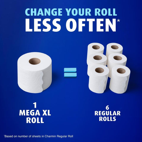 Charmin Ultra Soft Toilet Paper, 18 Mega XL Rolls = 108 Regular Rolls