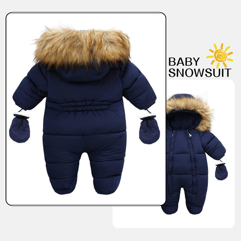 Baby Girls Winter Snowsuits Toddler Jackets For Boy Infant Jumpsuit