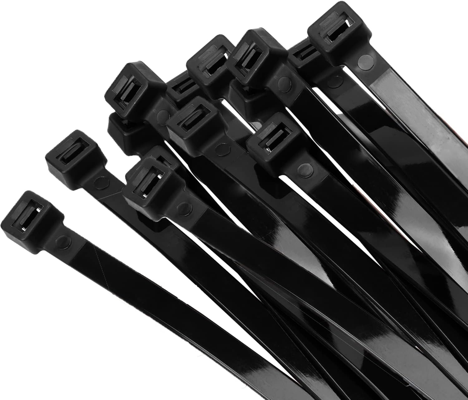 Armpow 12 inch Black Zip Ties Heavy Duty 80 PCS, 250 LBS Ultra Exclusive Strong Plastic Wire Ties, Large Cable Ties Extra Long Tie Wraps, Indoor and Outdoor UV Resistant