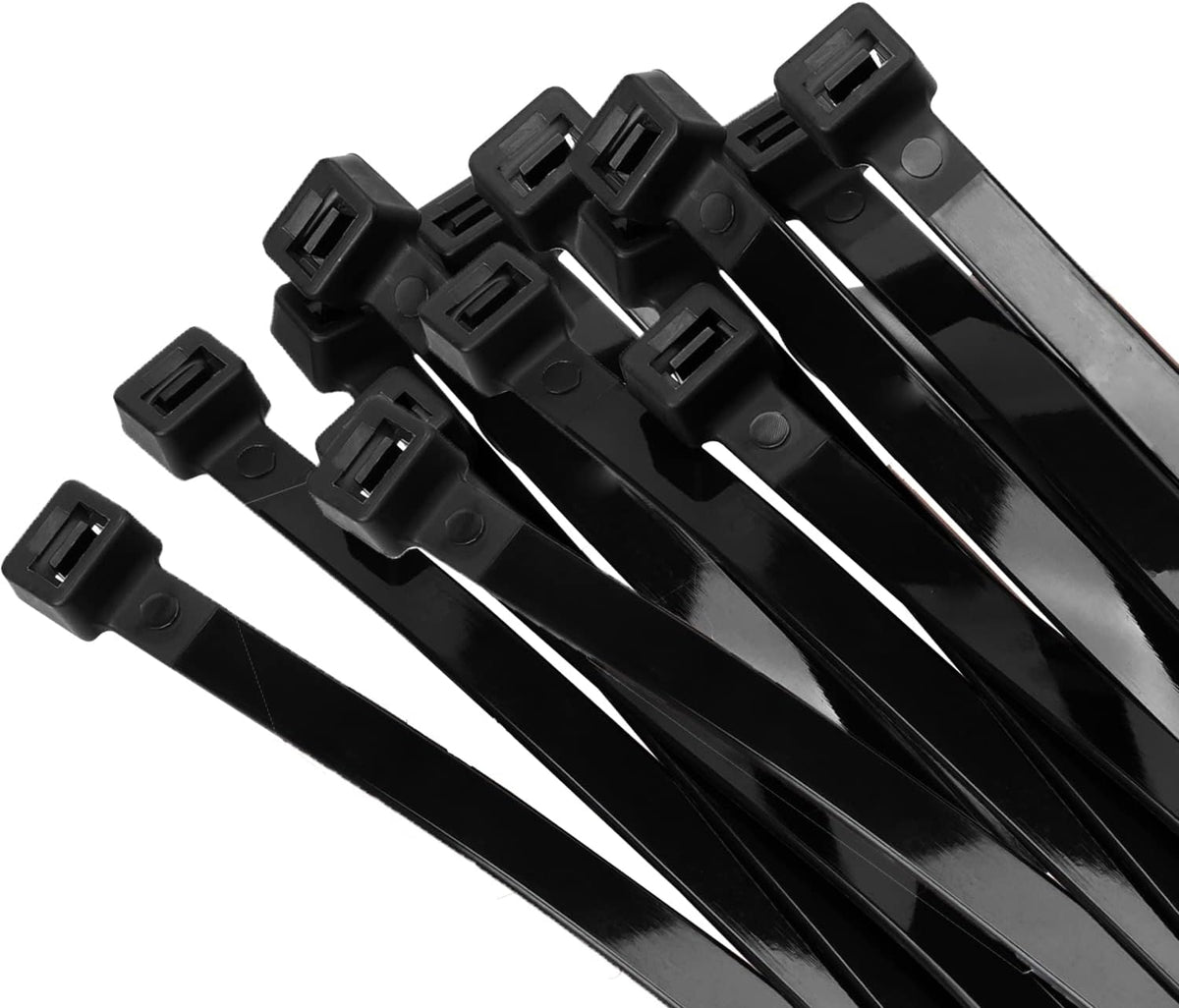 Armpow 12 inch Black Zip Ties Heavy Duty 80 PCS, 250 LBS Ultra Exclusive Strong Plastic Wire Ties, Large Cable Ties Extra Long Tie Wraps, Indoor and Outdoor UV Resistant