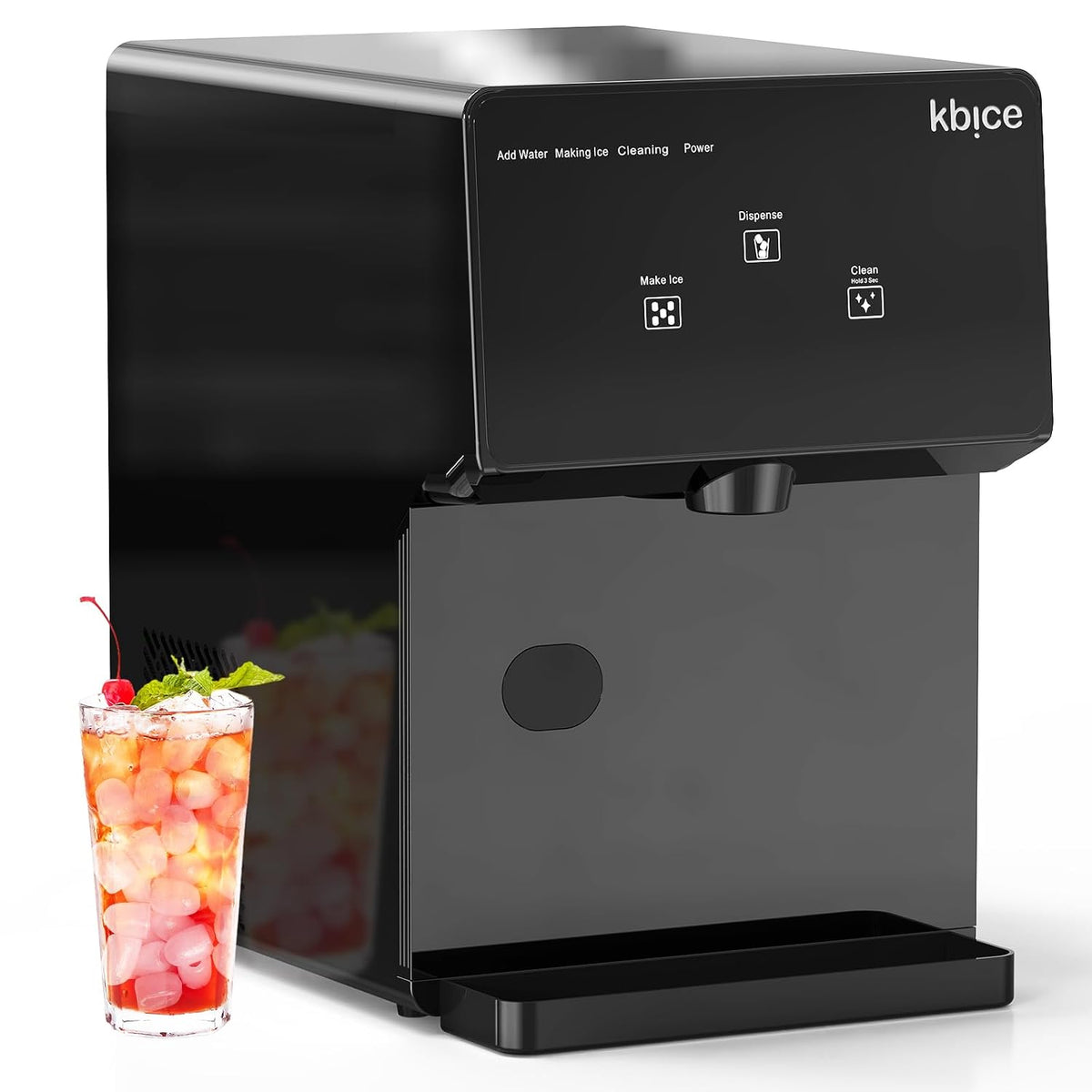 Portable Bullet Ice Maker, 24Lbs/24H, 10 Mins Fast Ice,Dual Water Fill