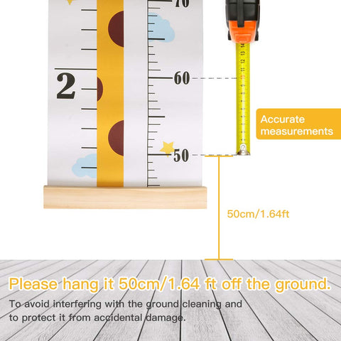 Growth Chart,Kids Canvas Height Ruler,Removable Wall Decor