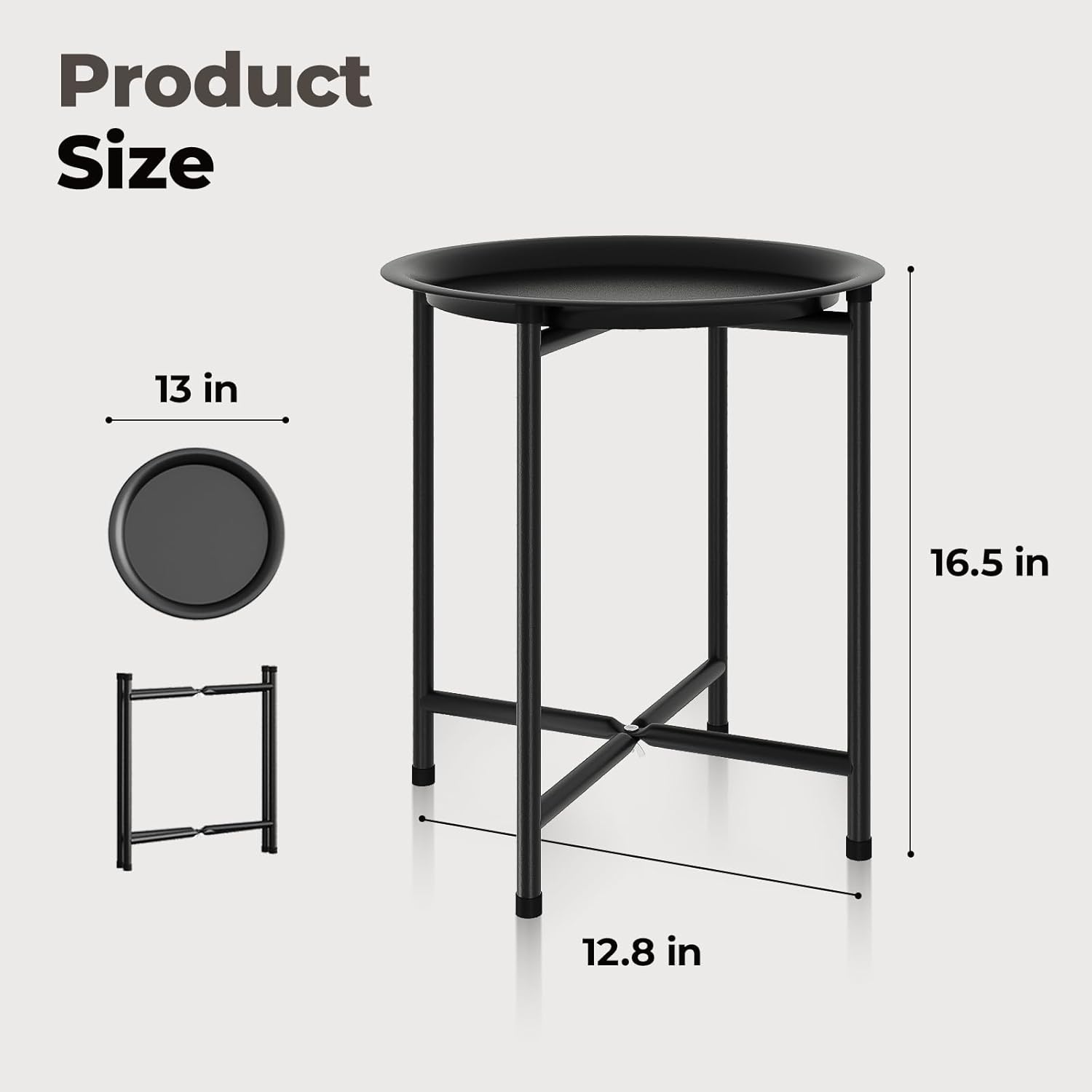 Bamworld Plant Stand Indoor Tall Plant Table Outdoor Plant Stool Black