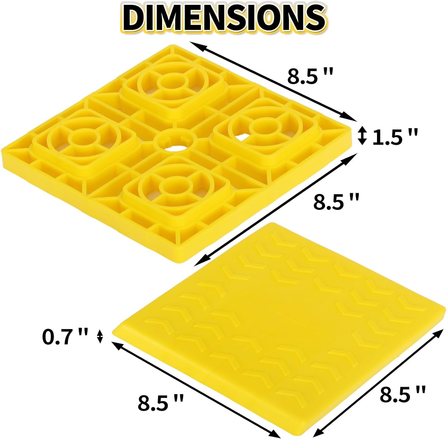OULEME 24-Pack RV Leveling Blocks, Stackable Camper Trailer Leveler, Yellow