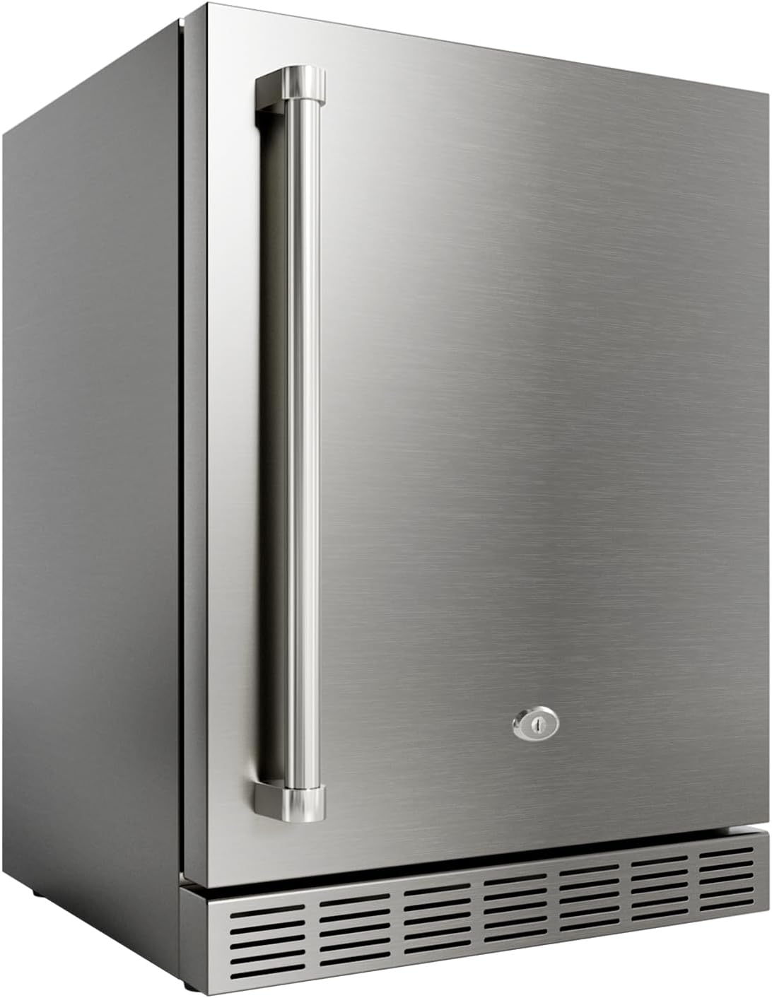 24 Inch Outdoor Refrigerator, Built-in Stainless Steel Beverage Beer Cooler Under Counter Fridge, Indoor/Outdoor Refrigerator with 3 Shelves for Patio Kitchen and Commercial Use