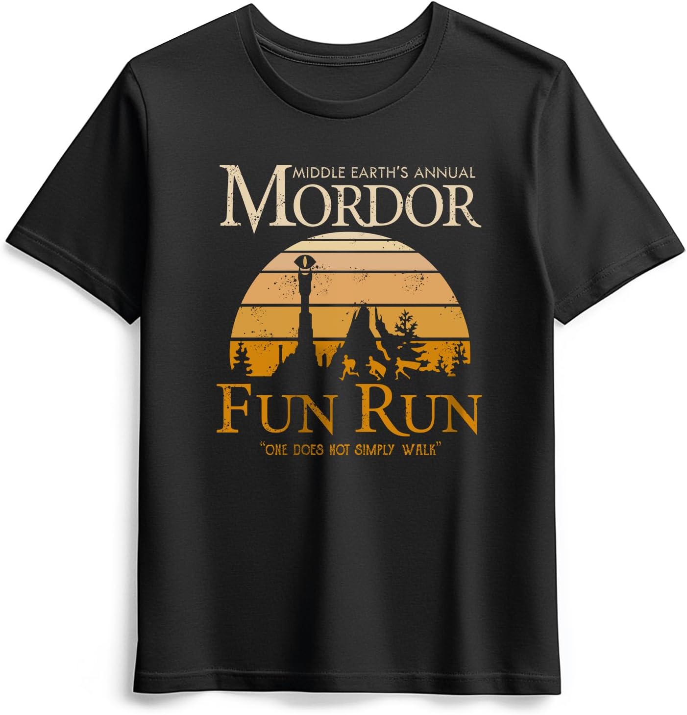 Middle Earth's Annual Mordor Fun Run one Does not Simply Walk T-Shirt for Men