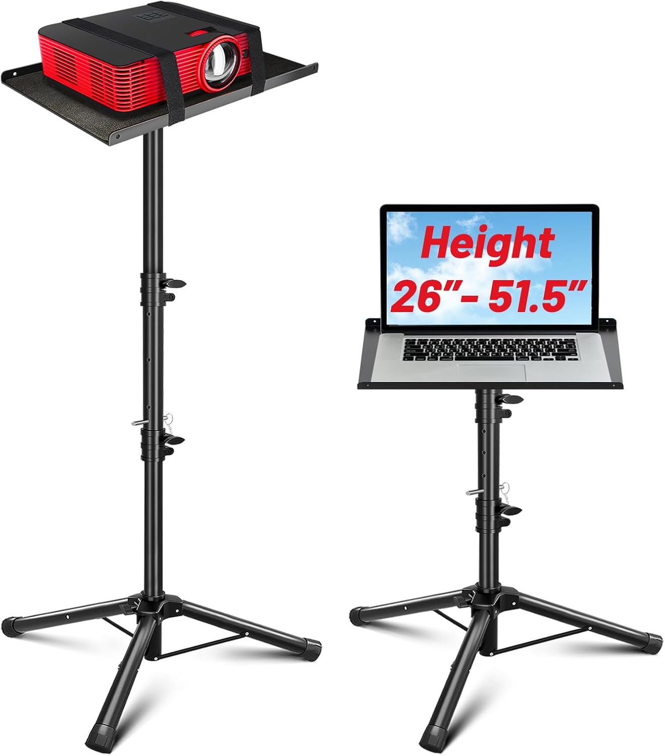 CAHAYA Projector Stand Tripod Adjustable Height Portable Laptop Rack Tray